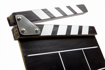 Fototapeta premium Classic clapperboard used in film production and behind the scenes