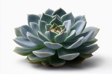 Succulent plant in vibrant green displaying intricate leaf patterns