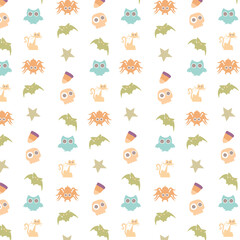 Halloween Pattern textile design and Illustrator vector file.  pattern design for decorating, wallpaper, wrapping paper, fabric, backdrop and etc.