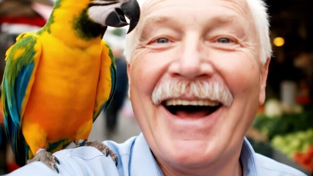  Anciano grabandose un vlog con una camara selfie