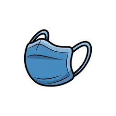 Light blue face mask graphic design