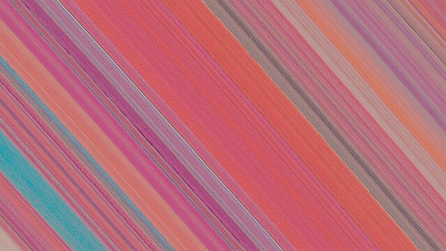 Diagonal stripes of pink coral purple and teal abstract background texture - Powered by Adobe