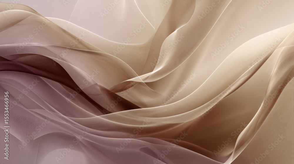 Poster A serene abstract background with flowing lines and muted tones, evoking a sense of tranquility and elegance for a refined and stylish appearance.