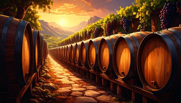 Wine barrels
