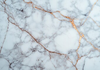 Elegant White Marble Surface with Gold Veins for Interior Design