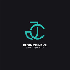 Alphabet J and C Letter Combination Logo, Stylish Corporate Symbol.