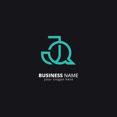 Alphabet J and Q Letter Combination Logo, Stylish Corporate Symbol.