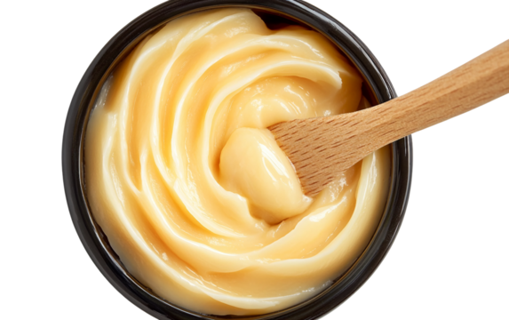 Luxurious cleansing balm with a smooth swirl texture showcasing creamy consistency perfect for gentle makeup removal and hydration isolated on transparent background PNG