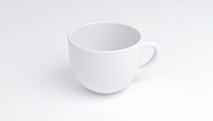 3d rendering. cup on a white background 