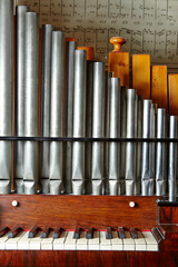organ and organ pipes
