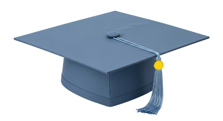 Isolated Blue Graduation Cap
