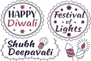 Diwali Candle Clipart Illustration for Traditional Festival Celebrations. Hand Drawn Diwali Candle Clipart for Indian Festival of Lights Design. Colorful Diwali Candle Clipart for Festive Greeting