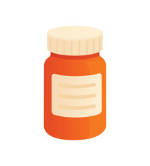 Orange Pill Bottle vector illustration