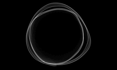 Circular Dynamic Energy Line – Motion Graphic Element in White

