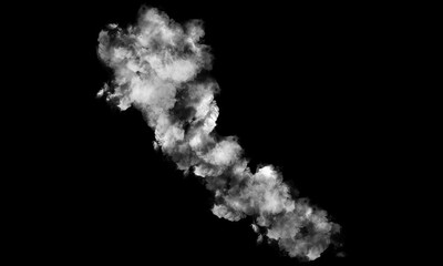 Abstract Smoke Line on Black Background – High-Resolution Render

