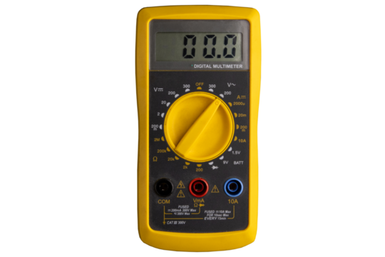 Digital multimeter. Display turned on