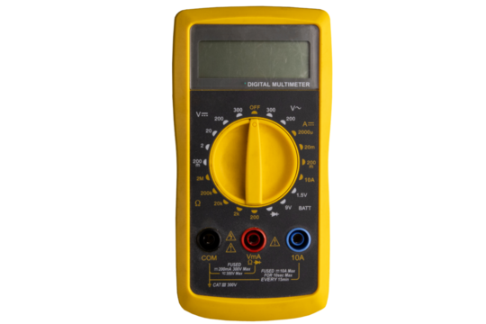 Yellow digital multimeter