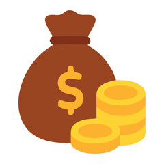wealth accumulation flat icon