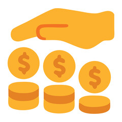 capital allocation flat icon