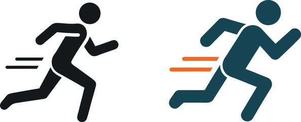 Running  Icon Set  Vector illustration.