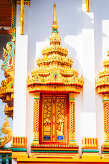 Golden chapel windows, Thai architectural style