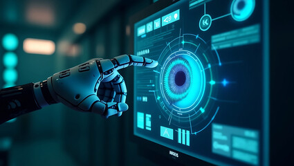 Medical technology Medicine doctor touching electronic medical record on tablet. DNA. Digital healthcare and network connection on hologram modern virtual screen interface, medical technology