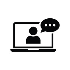 Webinar online class vector icon and glyph design on white background