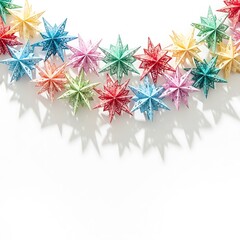 Colorful Paper Star Garland Festive Decoration for Holidays