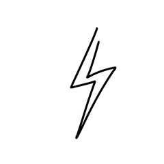 Lightning bolt outline 