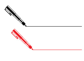 Fototapeta premium Felt Tip Marker Drawing a Line — Hand-Drawn Underline, Highlight Stroke, Graphic Element for Branding and Design