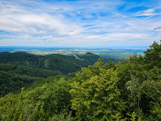 Fototapeta premium Panoramic View from Kapu-bérc Ridge