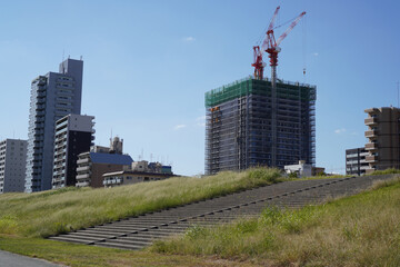 construction site in the city