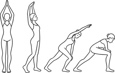 One Line Human Silhouette Drawing in Minimalist Style. Abstract One Line Art of Human Figures for Modern Design. Continuous Line Human Silhouette Illustration for Art Projects. Minimal Human Outline