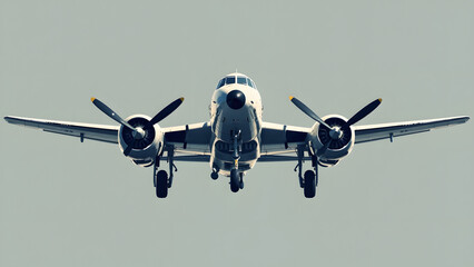 Vintage Propeller Airplane Flight isolated on a transparent background 1
