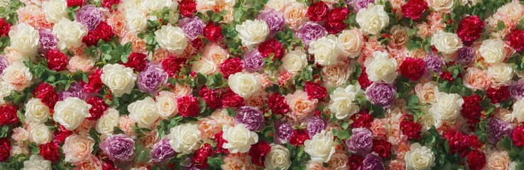 Beautiful Colorful Artificial Flower Arrangement Background