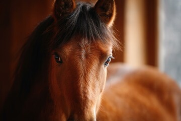 Close Up of a Majestic Horses Face