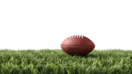 [Transparent Background PNG]American Football on a Green Field Illustration