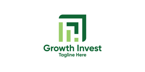 logo design arrow and invest,design financial modern