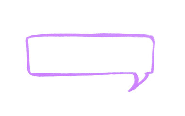Hand drawn speech bubble colored pencil on transparent background. speech bubble png.