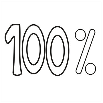 100 Percent Icon vector illustration