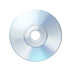 Flat Colorful Compact Disc Symbol on Transparent Background