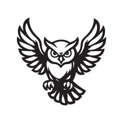 Owl vector illustration for tattoo, logo, t-shirt and brand design