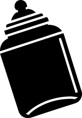 Baby Powder Bottle Silhouette Vector Illustration