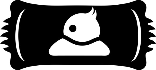 Baby Wipes Pack Silhouette Vector Illustration 