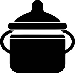 Baby Formula Container Silhouette Vector Illustration