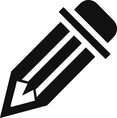 Edit Post Pencil Silhouette Vector Illustration 