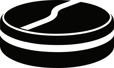 Hockey Puck Silhouette Vector Illustration 