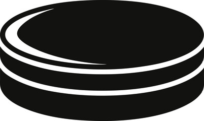 Hockey Puck Silhouette Vector Illustration 