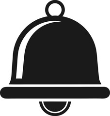 Notification Bell Silhouette Vector Illustration 