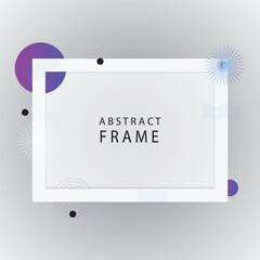 Abstract photo frame, vector modern style frame design